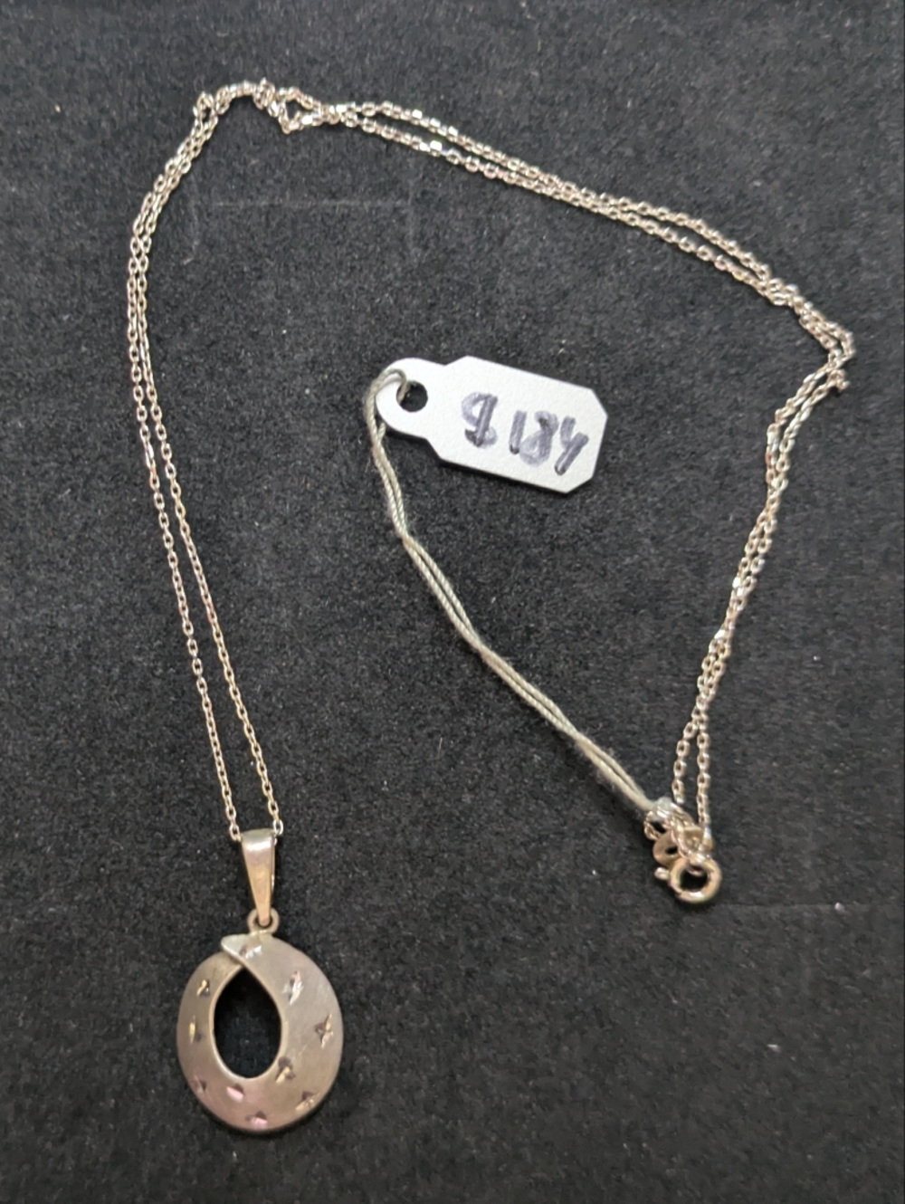 La'celet Jewelry Gallery Sterling Silver Oval Star Accent Necklace